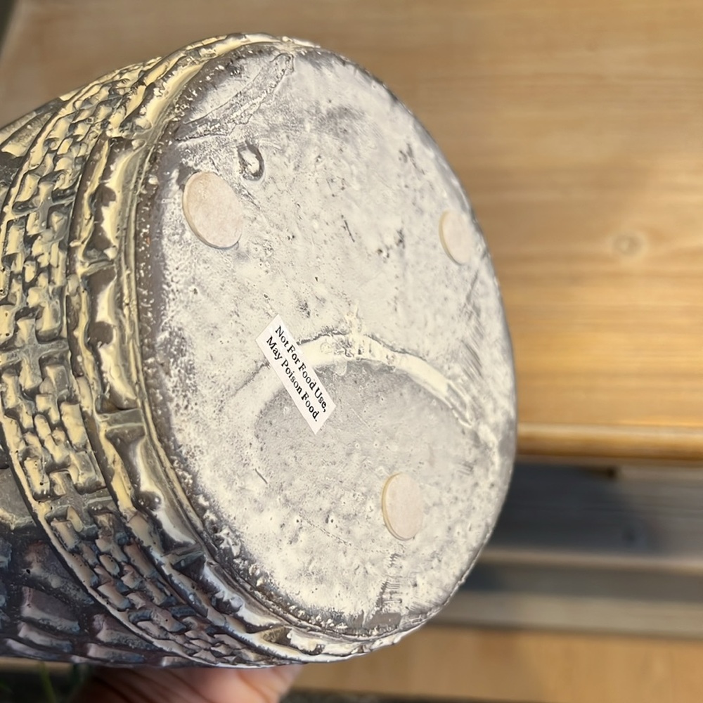 Purple Floral Arrangement in Textured Pot - Picture 5 of 6